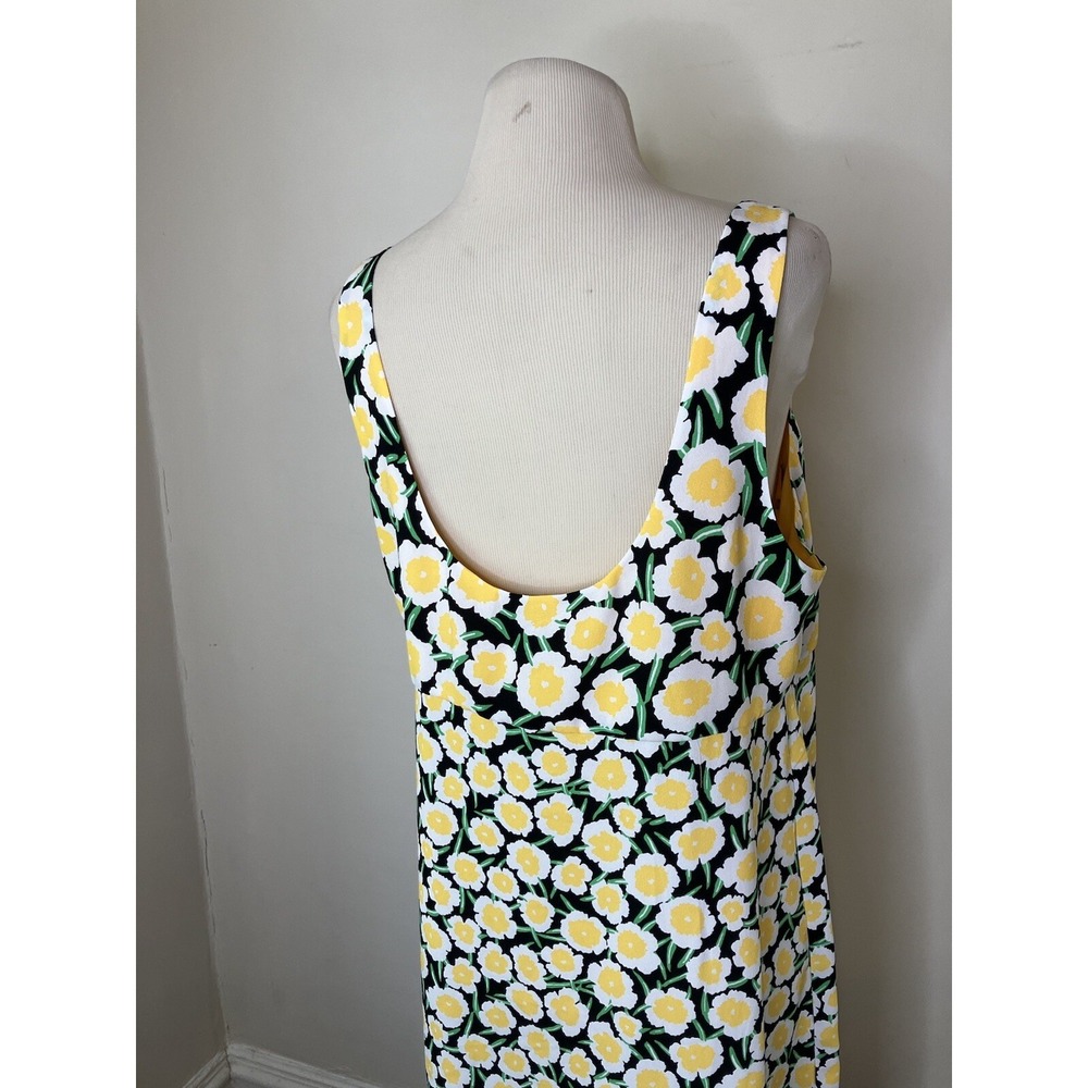 NWOT DVF Diane Von Furstenberg   DRESS Sz 12 Yellow Poppy floral - Picture 7 of 9